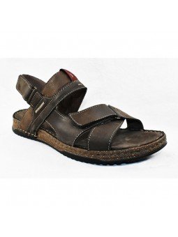 Comprar sandalia Walk&Fly de hombre, de piel, modelo 963 40050, color marrón TDM