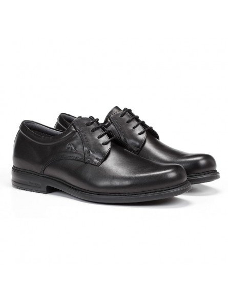 Zapato Fluchos 8466 ultralight de vestir con cordon en piel negra