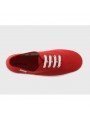 Comprar Online Zapatillas Victoria con plataforma, de algodón orgánico y con cordón, modelo 116100, color rojo, vista aerea