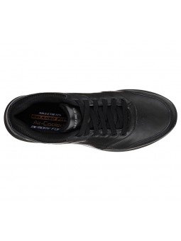Zapatillas Casual Relaxed Fit Elent Velago 65406 BBK Negro, con cordones, vista superior