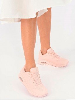 Zapatillas Skechers, modelo 155359, color ltpk rosa, camara de aire, plantilla memory foam, vista puestas