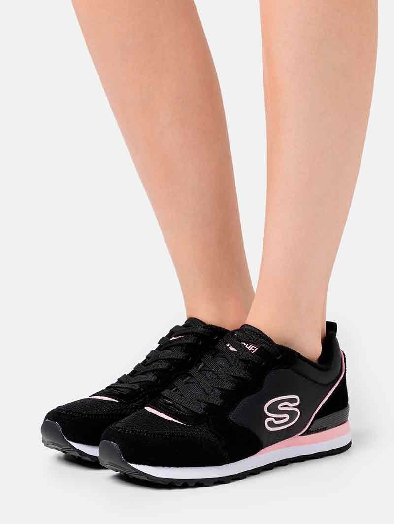  Skechers Og 85 Zapatillas Mujer Negro/Rosa, Negro/Rosa : Ropa,  Zapatos y Joyería