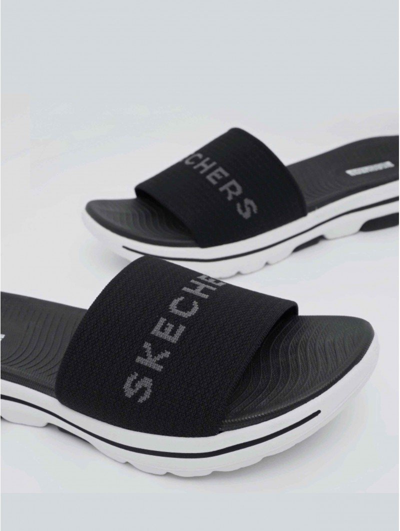 Sandalia Skechers GOwalk 5 Heatwave chancla 140090 bkw